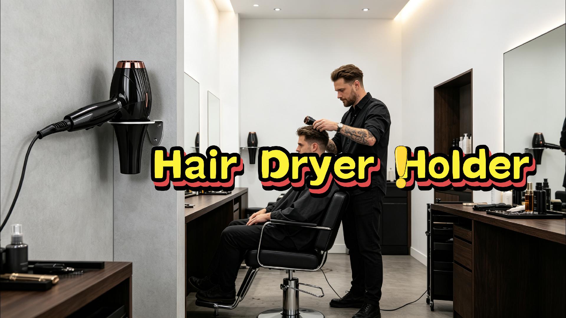 Wall Mounted Hair Dryer Holder
